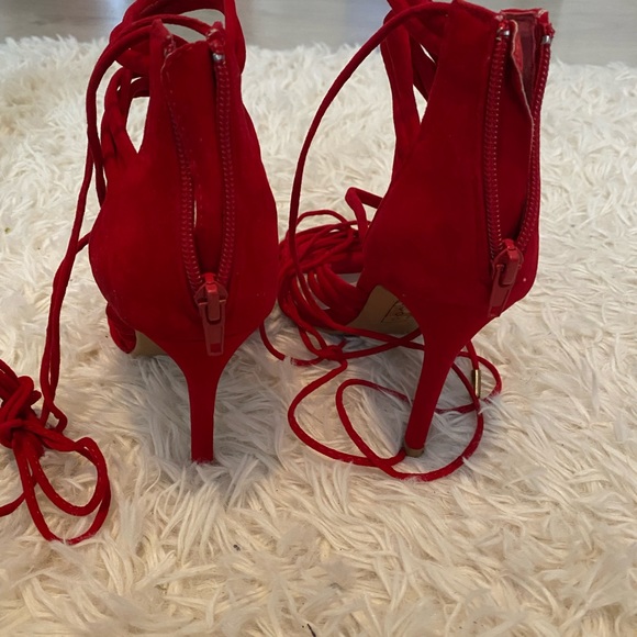 Brand new red heeled sandals - Picture 3 of 3